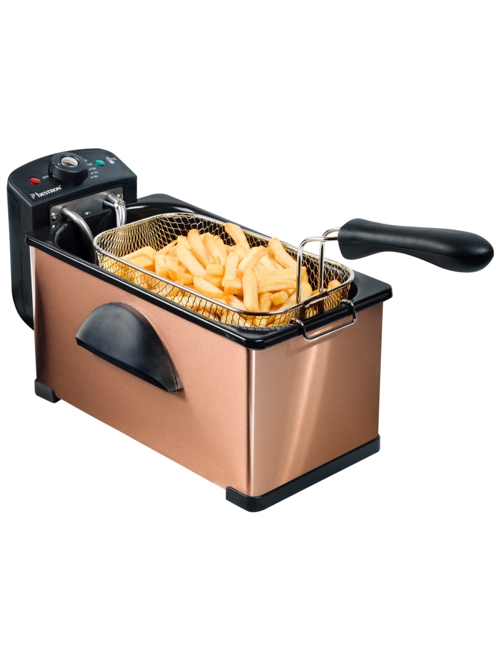 Copper deep fat fryer outlet