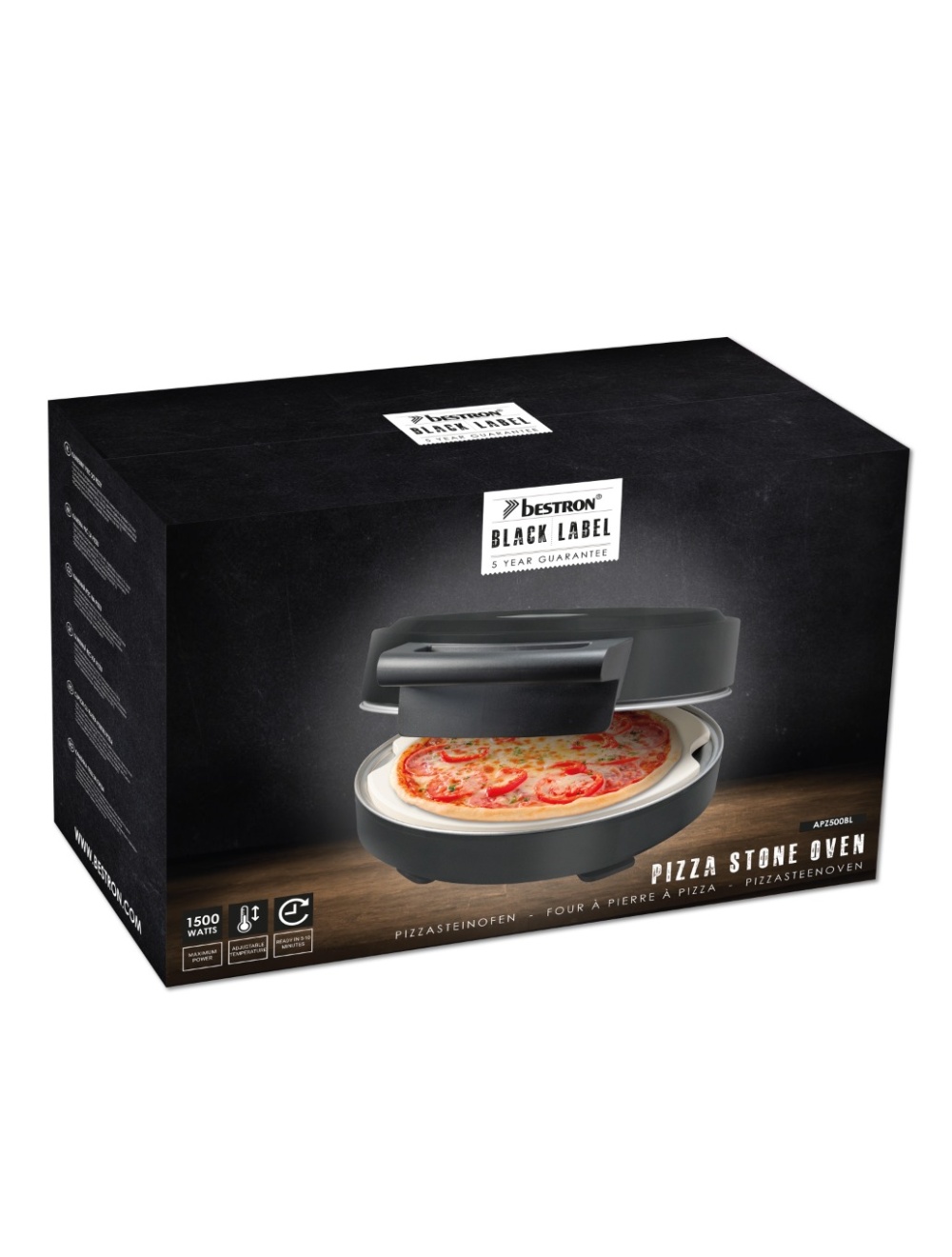 Bestron Forno Per Pizza APZ400Z - Grill Da 27cm, 1800W, Temperatura Fino A 230°C - Foto 3