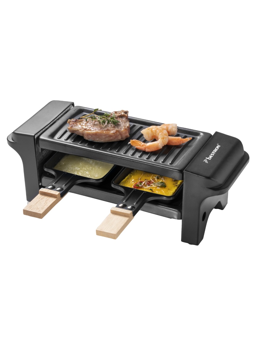 Bestron ARG200BW Griglia per raclette per 4 persone