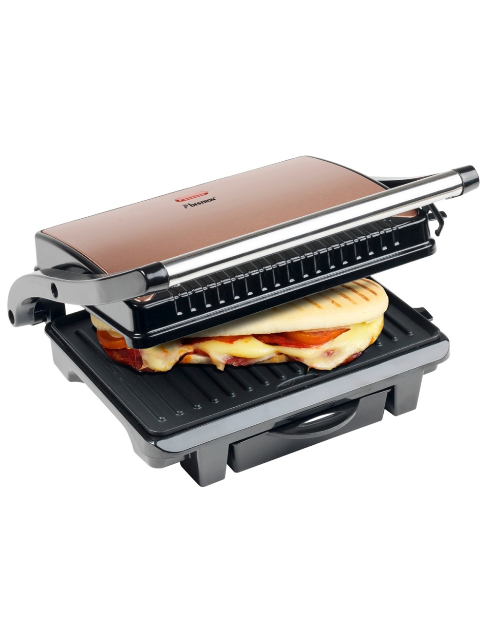 Gril À Panini Asw113co 1000 W Noir Et Cuivre Bestron à Prix Carrefour